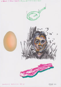 Drawing egg and Francis Bacon.